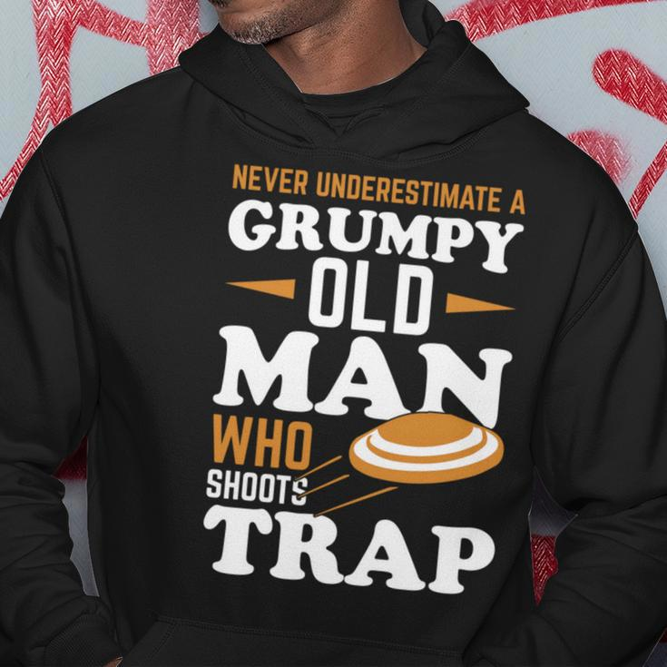 Never Underestimate Trap Shooting Old Man Hoodie Personalized Gifts