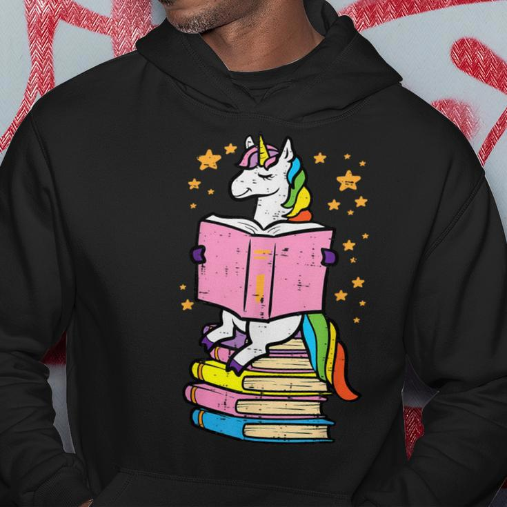 Unicorn Read Reading Book Librarian America Girls Women Hoodie Unique Gifts
