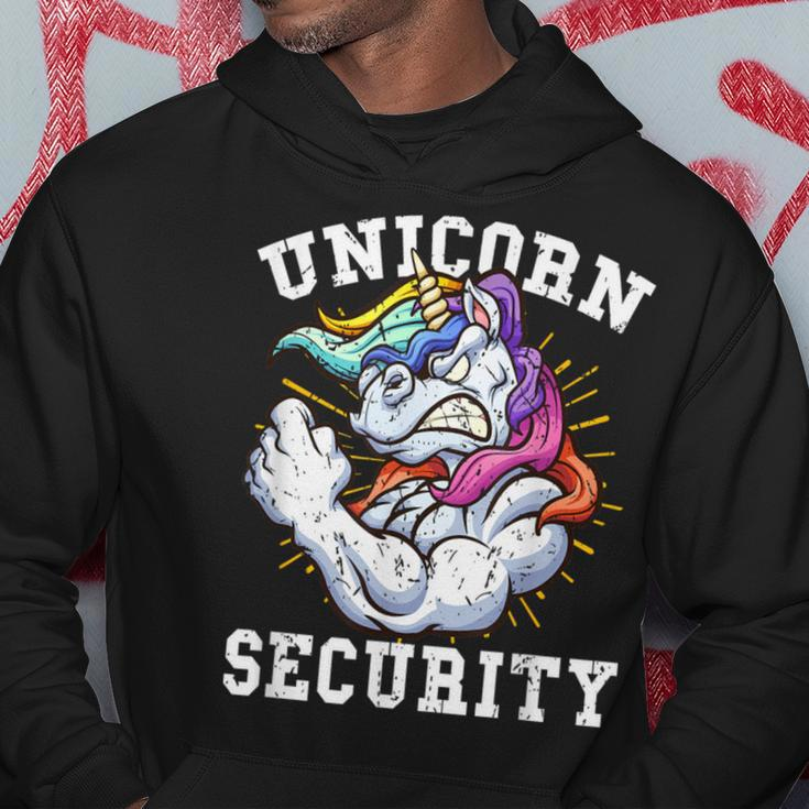 Unicorn Security Manly Muscular Unicorn Lovers Hoodie Unique Gifts