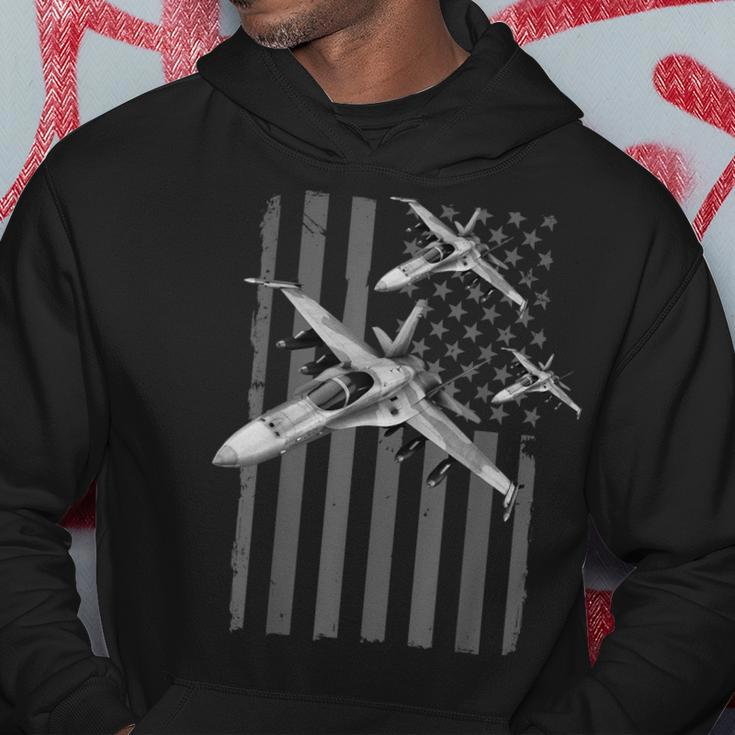 Us Jet Fighter Jet Squadron Pilot American Flag Graphic Hoodie Unique Gifts