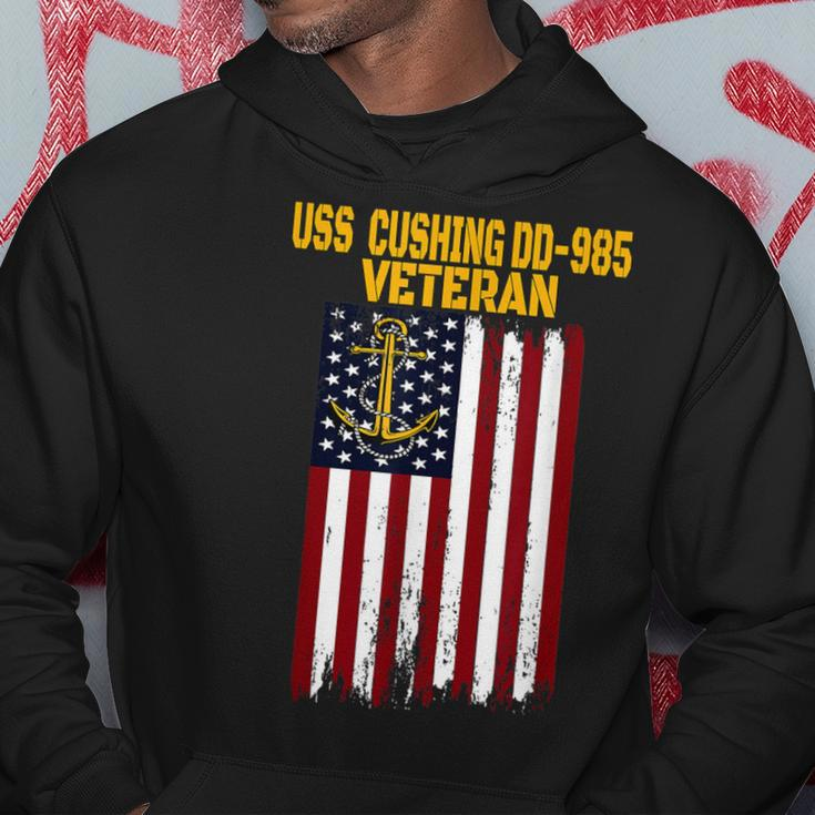 Uss Cushing Dd-985 Warship Veteran Day Fathers Day Dad Son Hoodie Funny Gifts