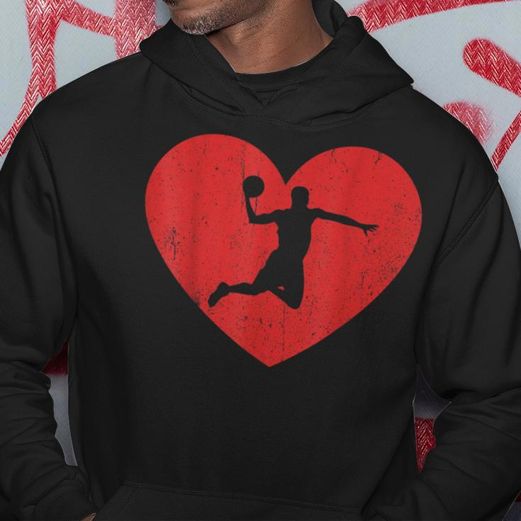 Valentines Day Love For Basketball Lovers Hoodie Funny Gifts