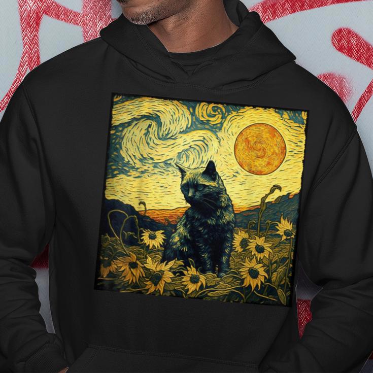 Van Gogh Cat Kapuzenpullover Lustige Geschenke