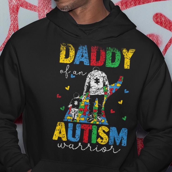 Vater Eines Autismus Kriegers Autisten Autist Autismus Papa Kapuzenpullover Lustige Geschenke