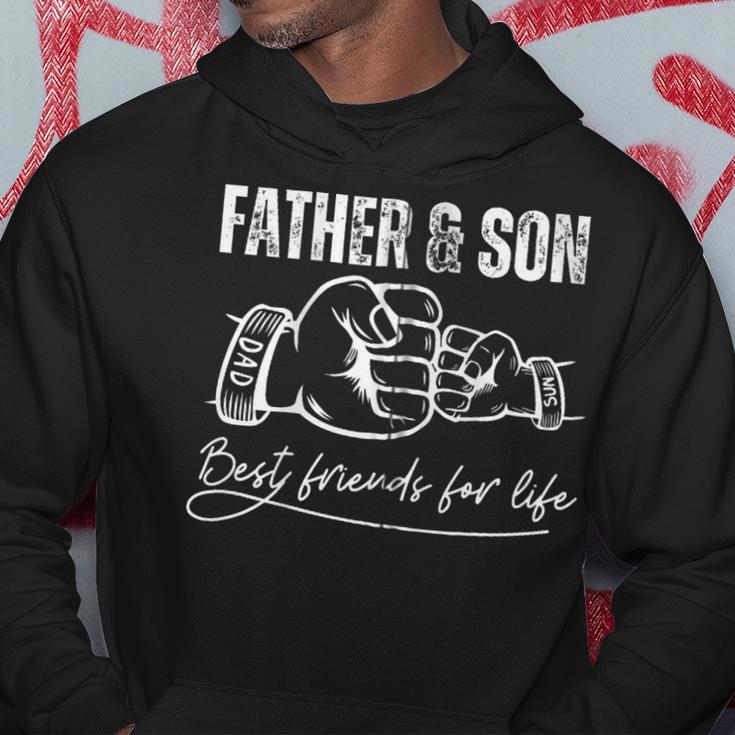 Vater Sohn Freunde Faust Bump Papaatertag Familie Kapuzenjacke Kapuzenpullover Lustige Geschenke