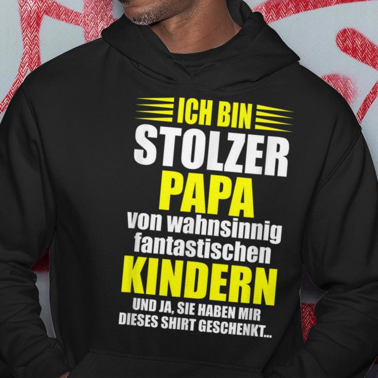 Vater Stolzer Papaatertag Spruch Sprüche Geschenkidee Kapuzenpullover Lustige Geschenke