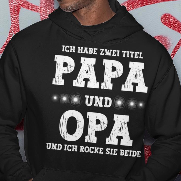 Vatertag Ich Habe Zwei Titel Papa Und Opa Kapuzenpullover Lustige Geschenke