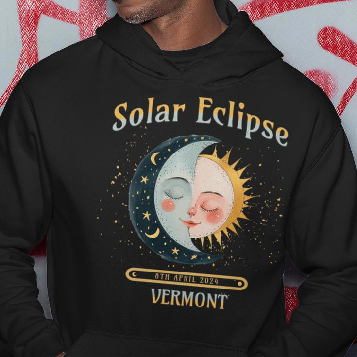 Vermont Total Solar Eclipse 2024 Totality Souvenir Retro Hoodie Personalized Gifts