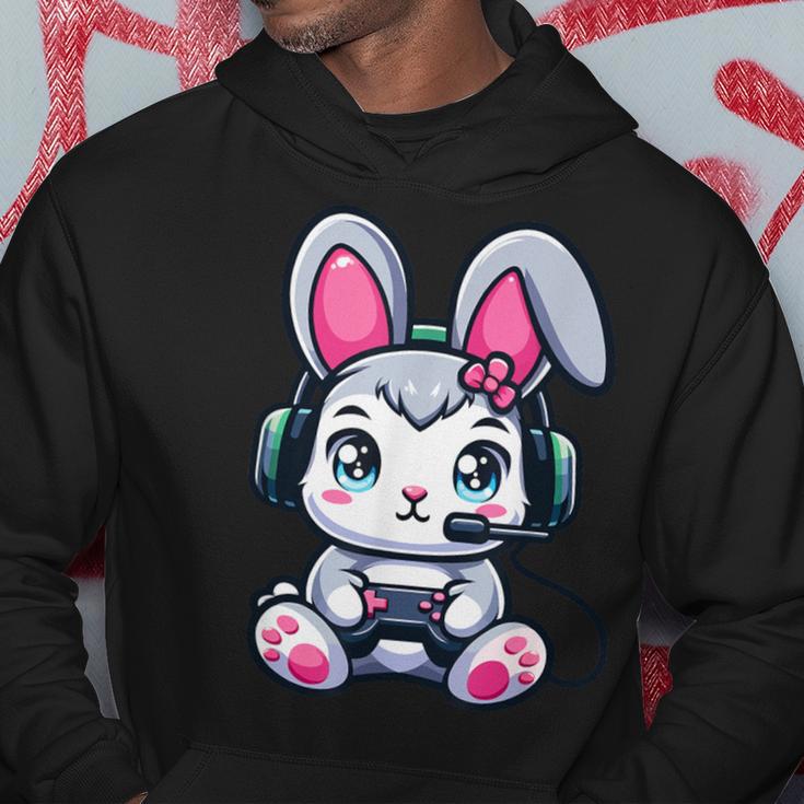 Video Game Easter Bunny Cute Gamer Girl Hoodie | Mazezy