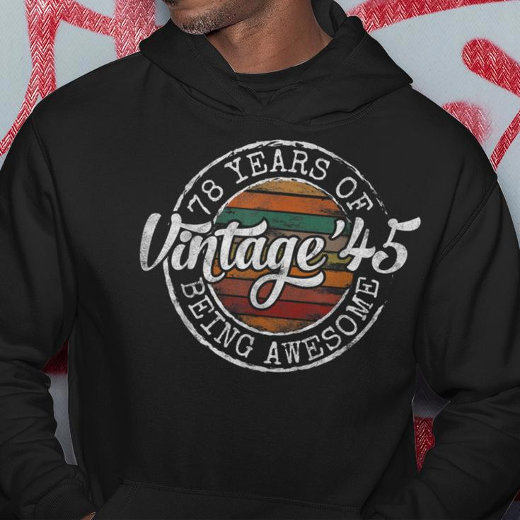 Vintage 1945 Bday Stamp 78Th Birthday 78 Year Old Hoodie Unique Gifts