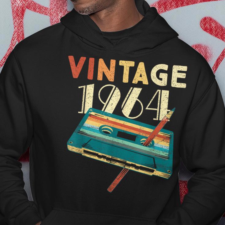 Vintage 1964 Music Cassette 60Th Birthday 60 Years Old Hoodie Unique Gifts