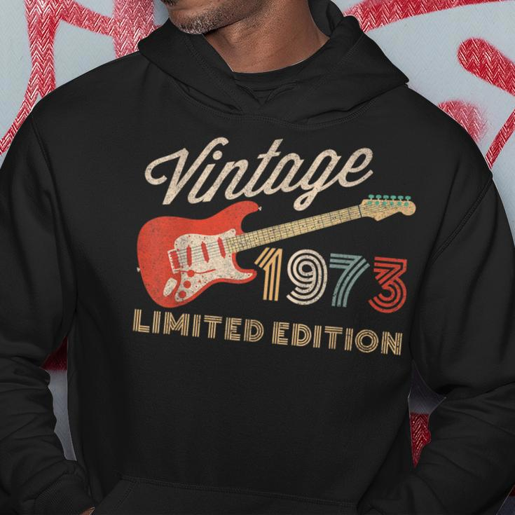 Vintage 1973 Limited Edition Guitar Year Of Birth Birthday Hoodie Unique Gifts