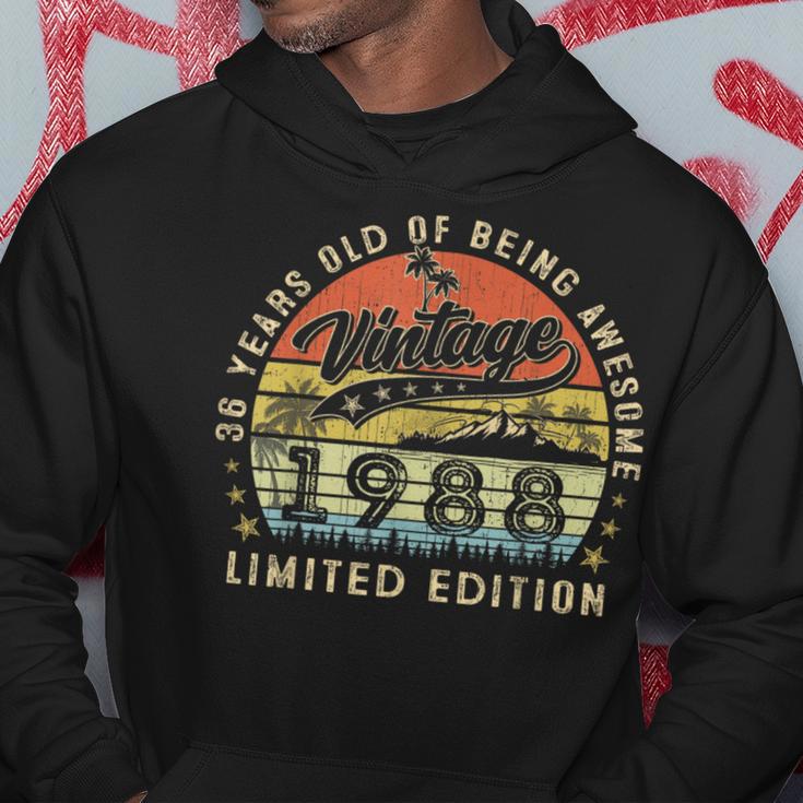 Vintage 1988 Limited Edition 36 Year Old 36Th Birthday Hoodie Unique Gifts