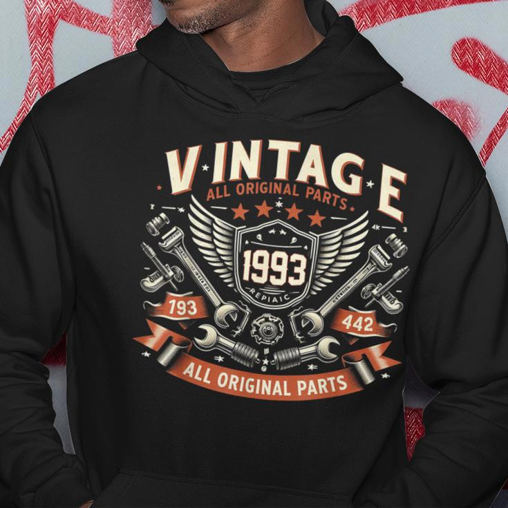 Vintage 1993 Born In 1993 Birthday Mechanic Hoodie Unique Gifts