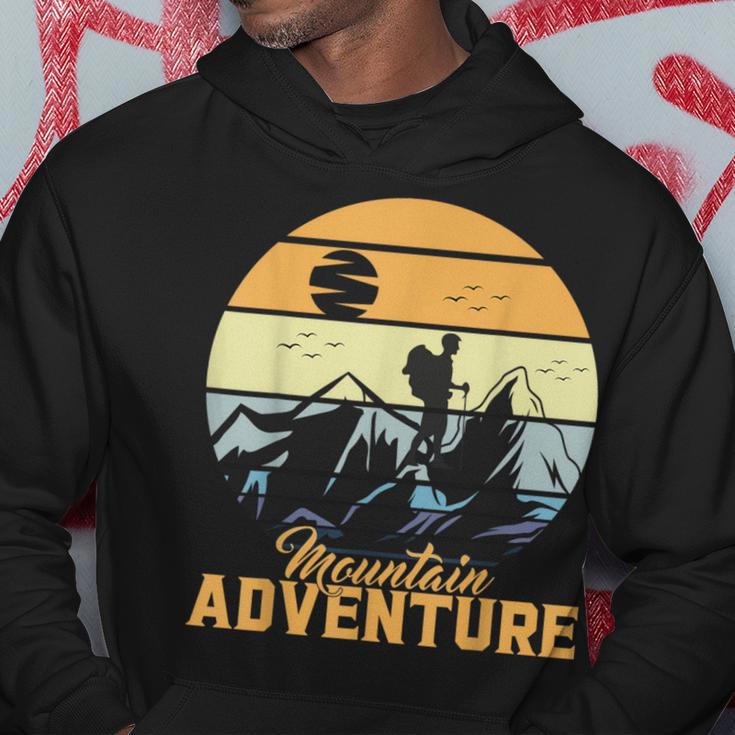 Vintage Adventure Awaits Explore The Mountains Camping Hoodie Unique Gifts