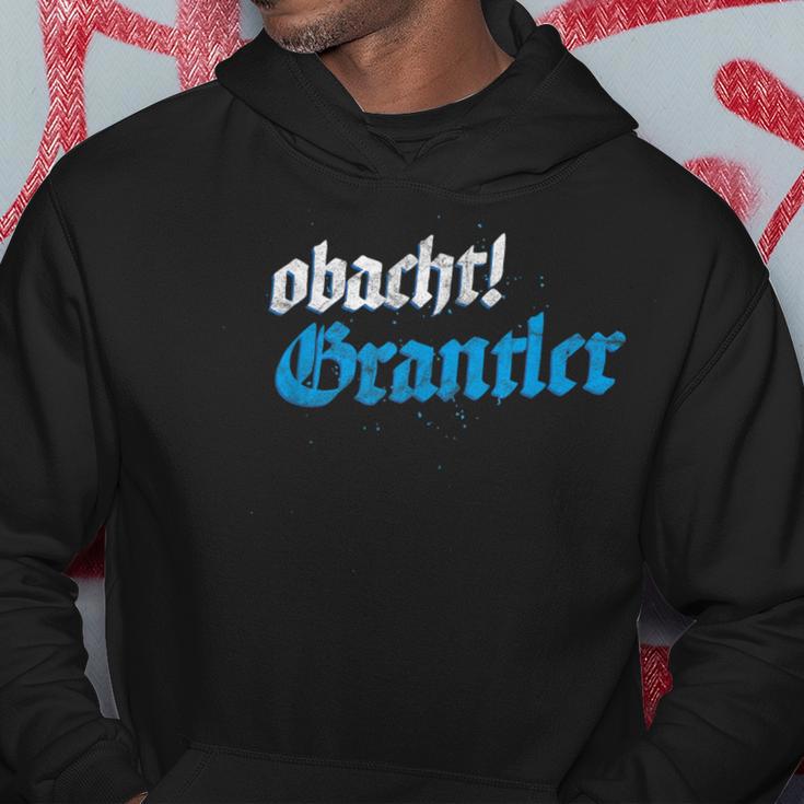 Vintage Bayern Wiesn Obacht Grantler Oida Dialect Kapuzenpullover Lustige Geschenke