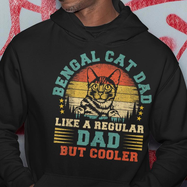 Vintage Bengal Cat Dad Like A Regular Dad Father's Day Hoodie Unique Gifts