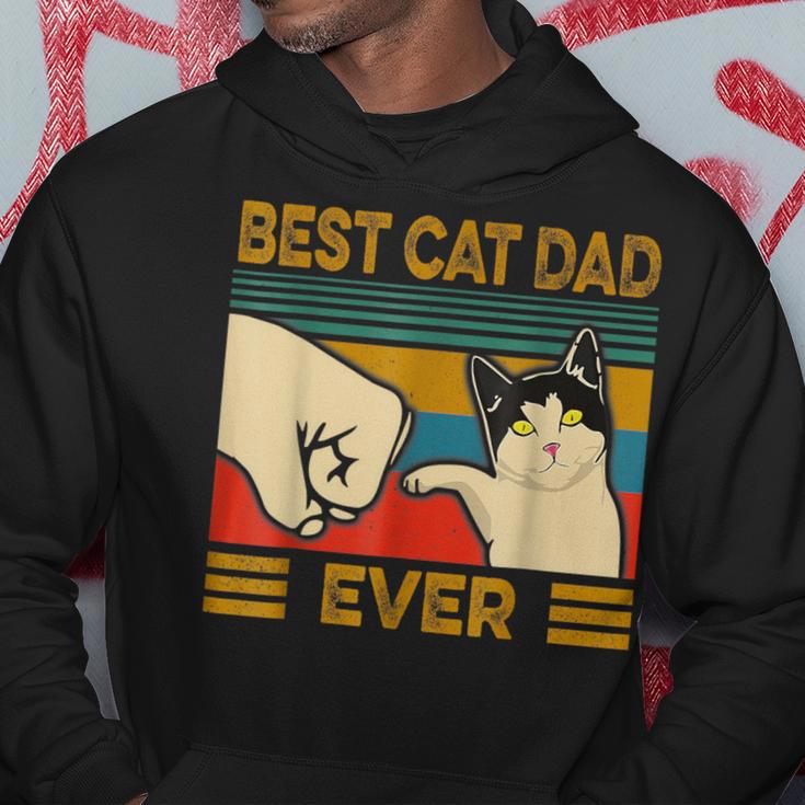 Vintage Best Cat Dad Ever Bump Fit Kapuzenpullover Lustige Geschenke