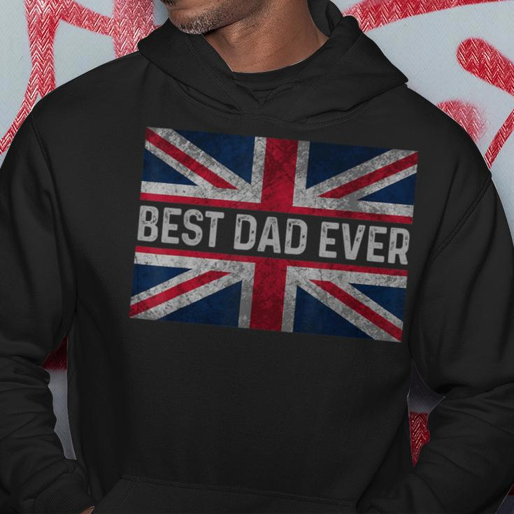 Vintage Best Dad Ever Flag England Father's Day Husband Hoodie Unique Gifts