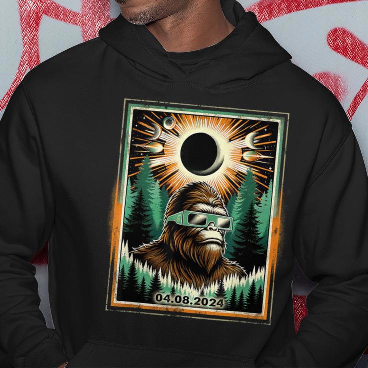 Vintage Bigfoot Total Solar Eclipse 2024 Sasquatch Hoodie Unique Gifts