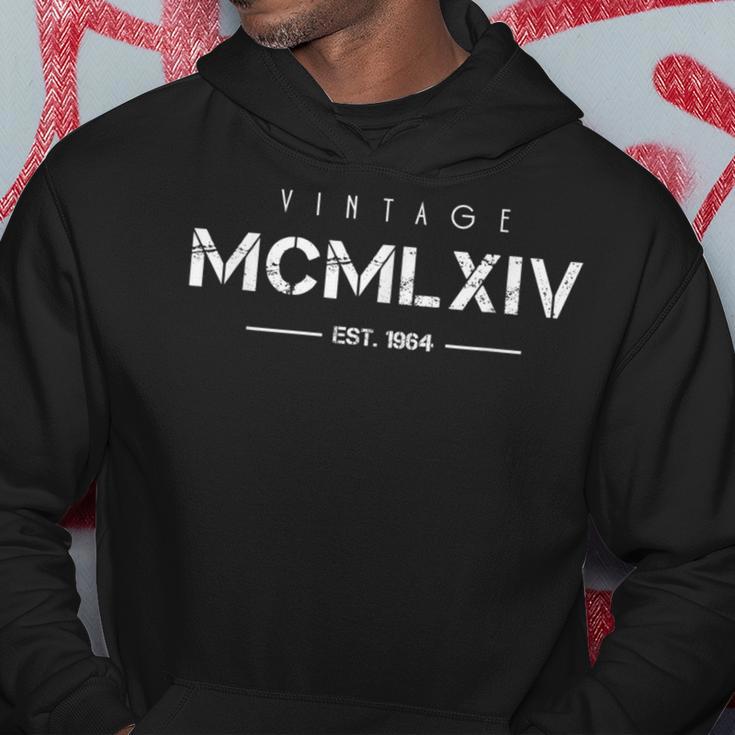 Vintage Born In 1964 Roman Numerals Mcmlxiv Birthday Hoodie Unique Gifts