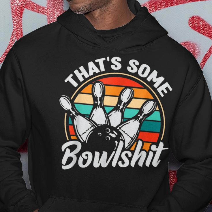 Vintage Bowling That's Some Bowlshit Retro Bowler Hoodie Unique Gifts