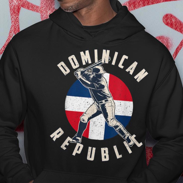 Vintage Dominican Baseball Batter Dominican Republic Flag Hoodie Unique Gifts