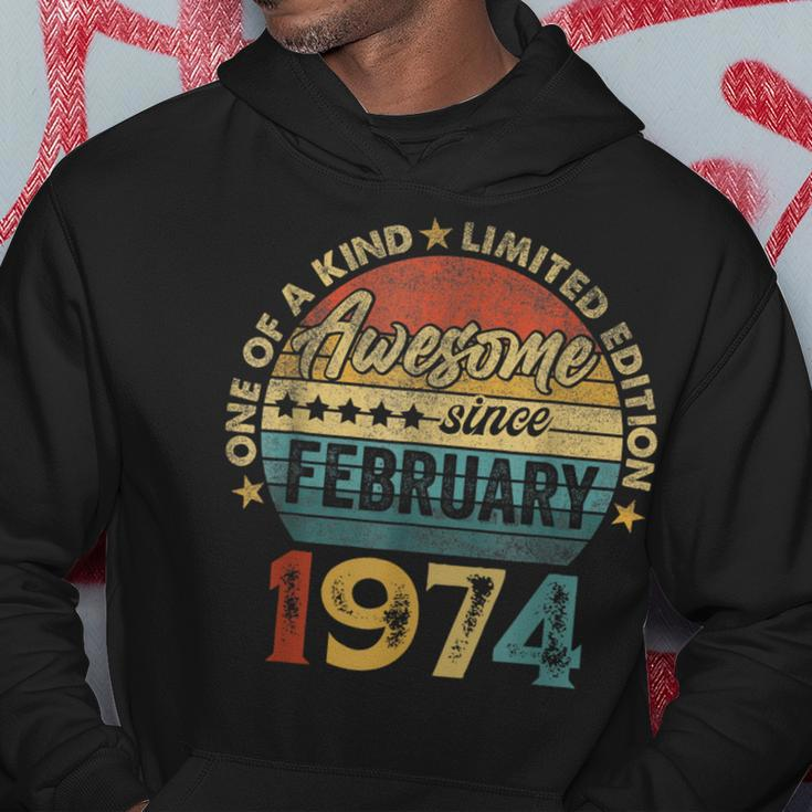 Vintage February 1974 50 Years Old 50Th Birthday Women Hoodie Unique Gifts