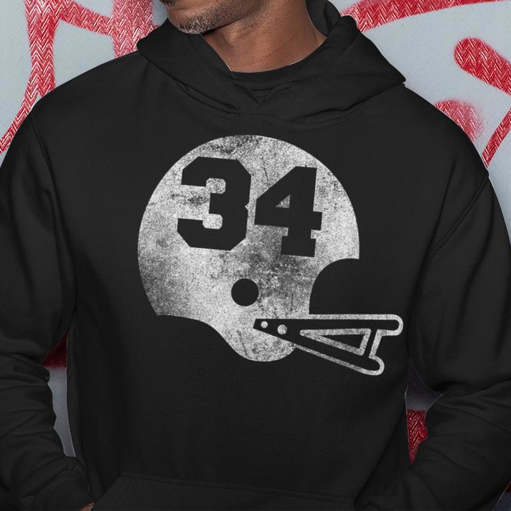 Vintage Football Jersey Number 34 Player Number Hoodie Unique Gifts