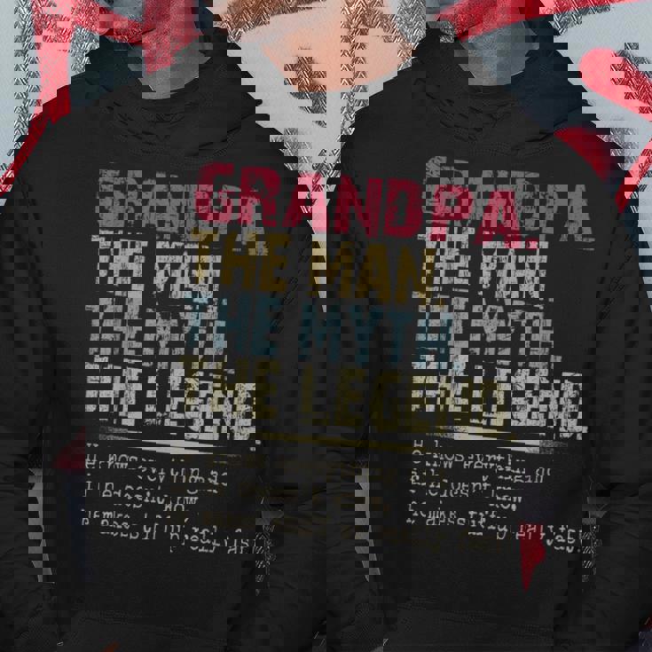 Vintage Grandpa Man Myth Legend Retro He Know Everything Hoodie Personalized Gifts