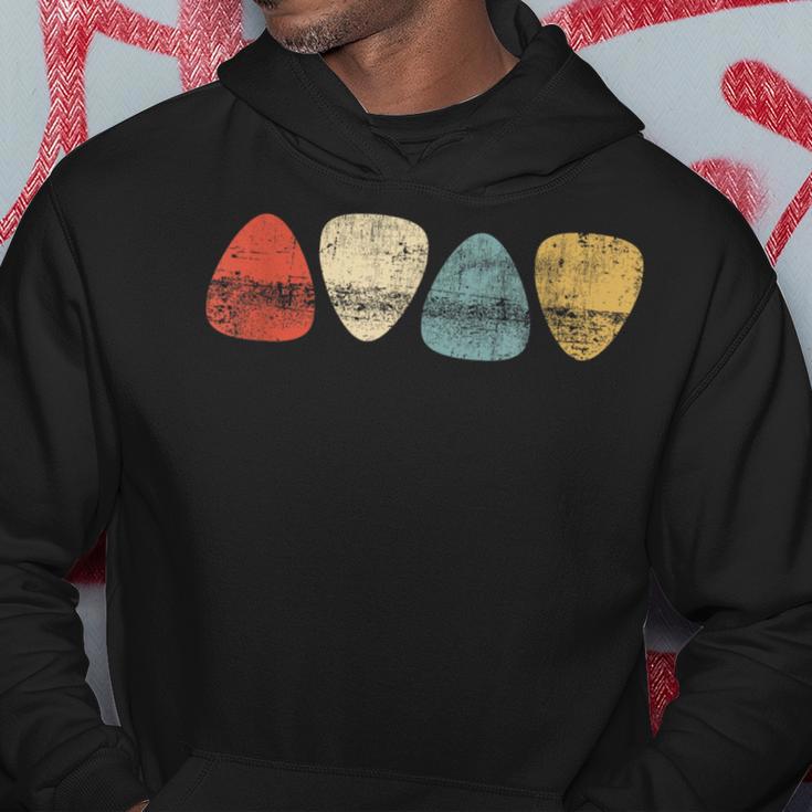 Vintage Guitar Pick Retro Guitarists Bassist Hoodie Unique Gifts