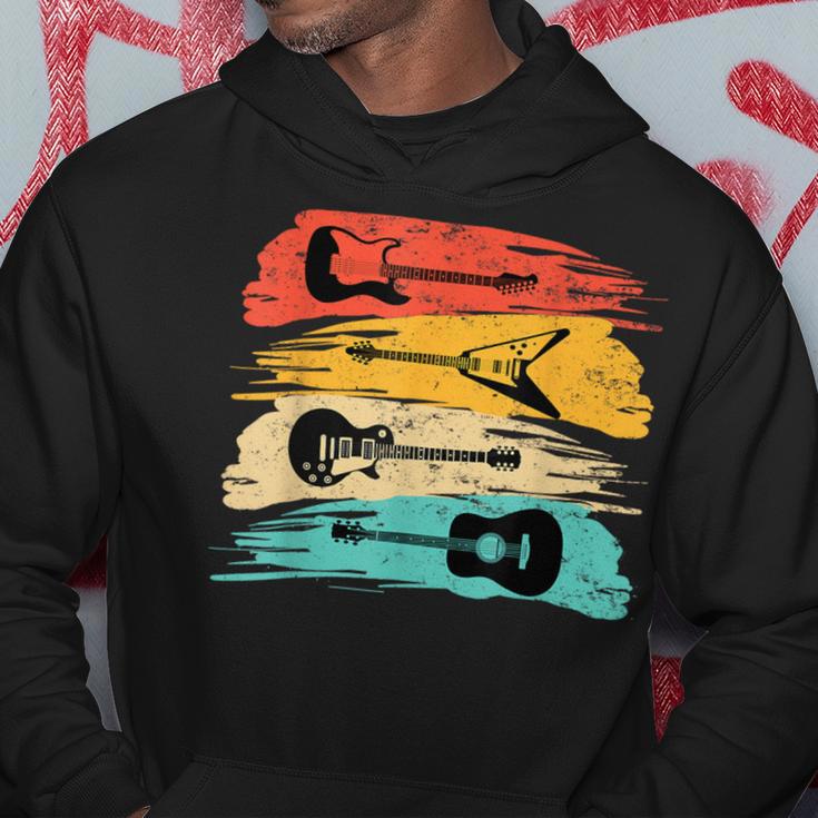 Vintage Guitarist Retro Musician Pick Hoodie Unique Gifts