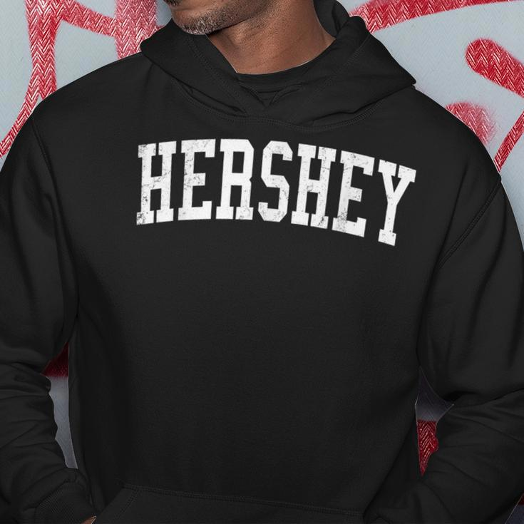 Vintage Hershey Pa Distressed White Varsity Style Hoodie Unique Gifts