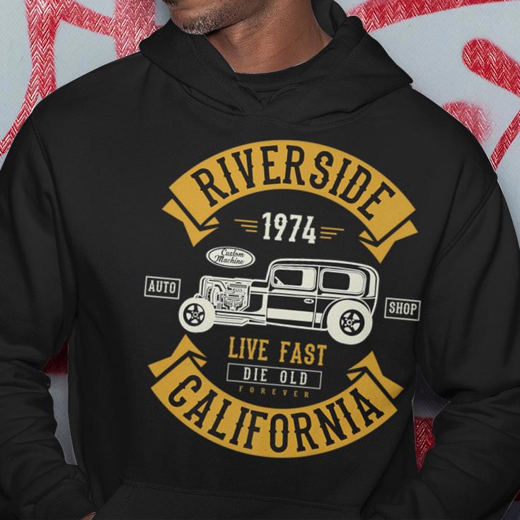 Vintage Hot Rod Riverside California Muscle Car Auto Hoodie Unique Gifts