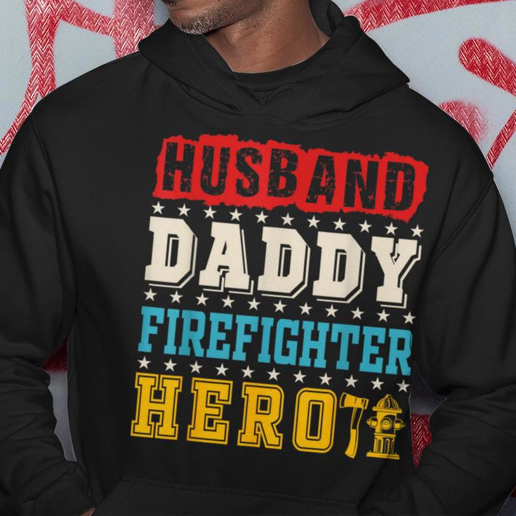 Vintage Husband Daddy Firefighter Hero Father's Day Job Hoodie Unique Gifts