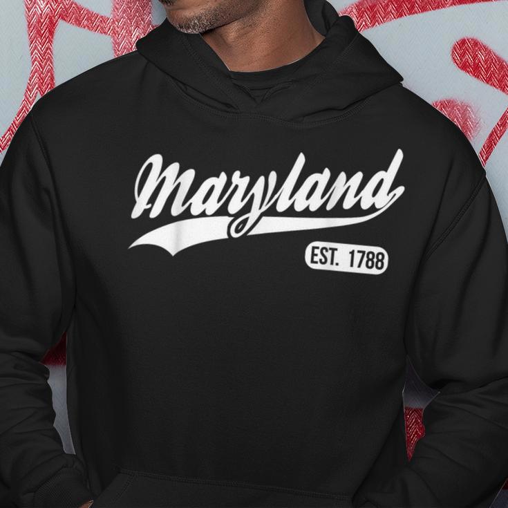 Vintage Maryland State Map Maryland Home Hoodie Unique Gifts