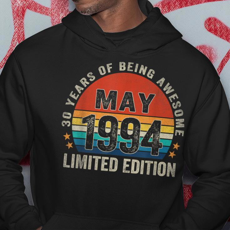 Vintage May 1994 30Th Birthday 30 Years Old Retro Hoodie Personalized Gifts