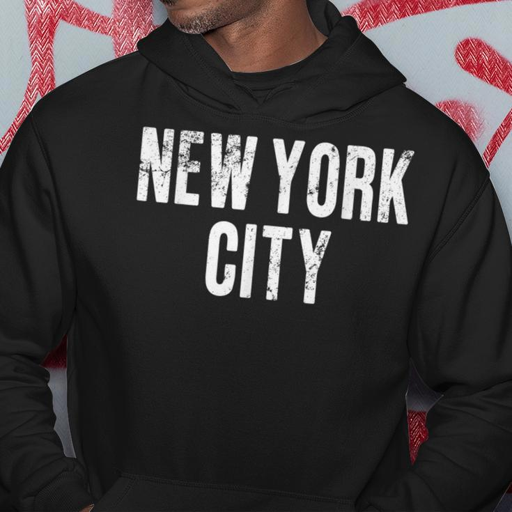 Vintage New York City Retro Distressed Text Nyc Hoodie Unique Gifts