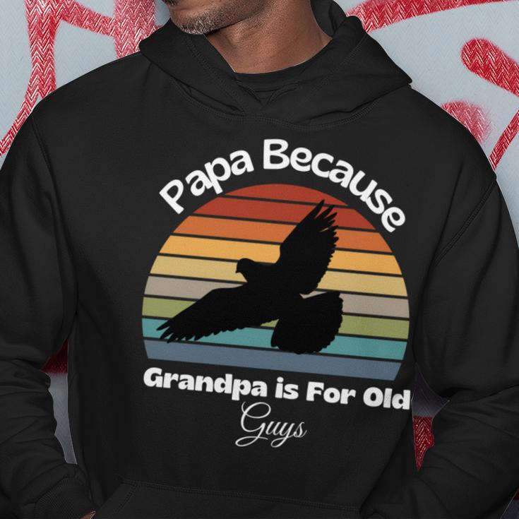 Vintage Papa Weil Opa Für Alte Leute Ist Lustiger Papa Kapuzenpullover Lustige Geschenke