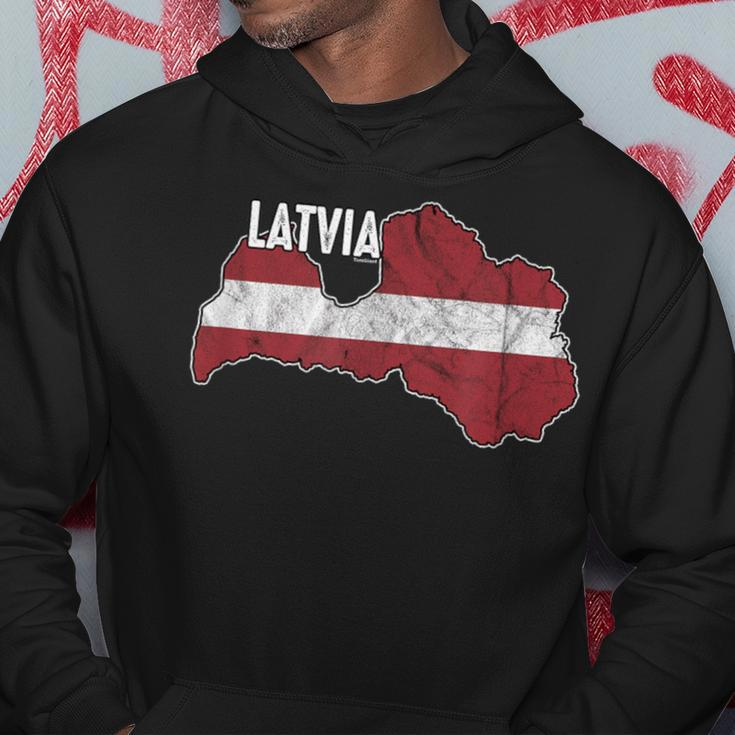 Vintage Patriotic Letts Latvians Pride Latvia Flag Hoodie Unique Gifts