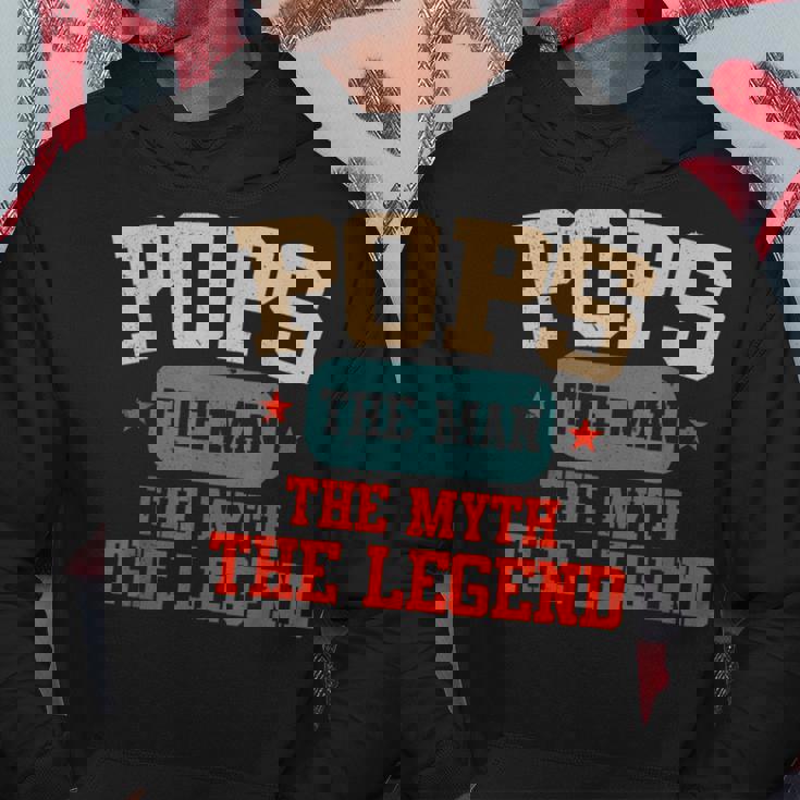 Vintage Pops Man Myth Legend Daddy Grandpa Fathers Day Men Hoodie Personalized Gifts