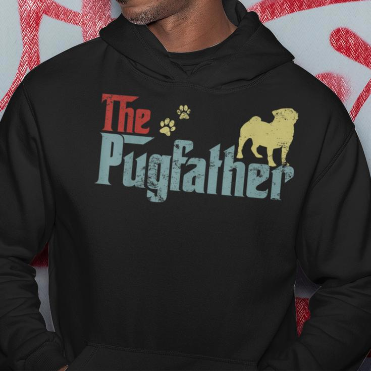 Vintage The Pugfather Happy Father's Day Pug Lover Hoodie Unique Gifts