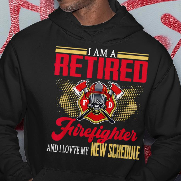 Vintage I Am Retired Firefighter And I Love My New Schedule Hoodie Funny Gifts