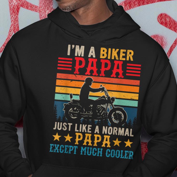 Vintage-Retro Ich Bin Ein Biker Papa Definitioniel Cooler Kapuzenpullover Lustige Geschenke