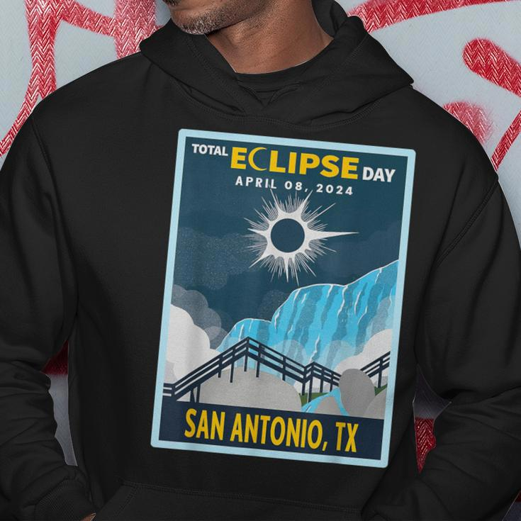 Vintage San Antonio Texas Total Solar Eclipse 2024 Hoodie Unique Gifts