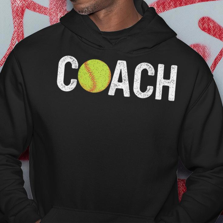 Vintage Softball Coaches Appreciation Softball Coach Hoodie Funny Gifts