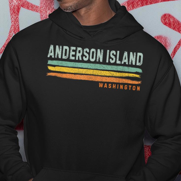 Vintage Stripes Anderson Island Wa Hoodie Unique Gifts