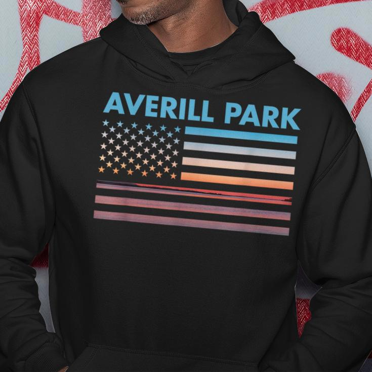 Vintage Sunset American Flag Averill Park New York Hoodie Unique Gifts