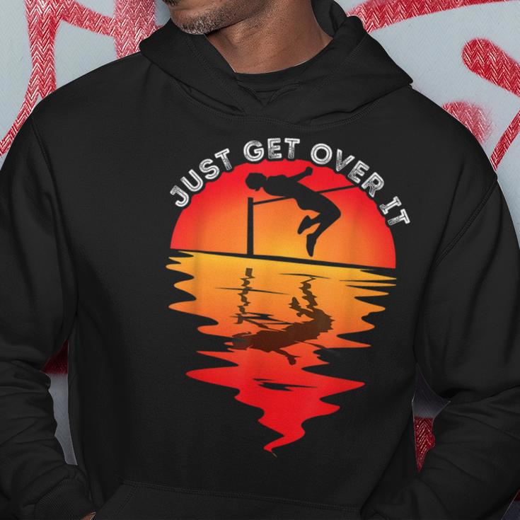 Vintage Sunset Just Get Over It Pole Vaulting Pole Vault Hoodie Unique Gifts