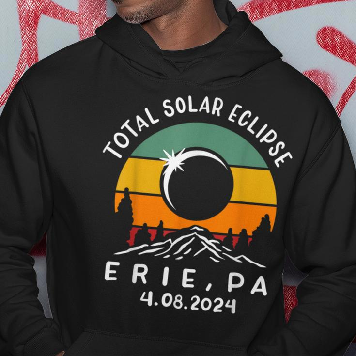 Vintage Total Solar Eclipse Usa Erie Pennsylvania 4082024 Hoodie Funny Gifts